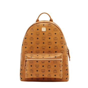 MCM Medium Stark Backpack in Visetos Brown