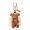 MCM Cupid Bear Charm in Visetos Brown