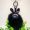 MCM Rabbit Charm with Fox Fur in Visetos Black