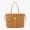 MCM Medium Reversible Liz Shopper Tote in Visetos and Cubic Brown