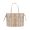 MCM Medium Reversible Liz Shopper Tote in Visetos and Check Graphic Beige