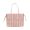 MCM Medium Reversible Liz Shopper Tote in Visetos and Check Graphic Light Pink