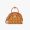 MCM Small Anna Top Handle Bag in Visetos Brown