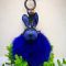 MCM Rabbit Charm with Fox Fur in Visetos Blue