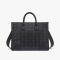 MCM Large Munchen Tote in Visetos Black