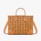 MCM Large Munchen Tote in Visetos Brown
