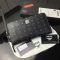 MCM Large Heritage Zip Pouch in Visetos Black