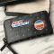 MCM Large Zip Around Wallet with Wrist in Victory Patch Visetos Black