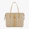 MCM Medium Liz Shopper Tote in Visetos Beige