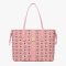 MCM Medium Liz Shopper Tote in Visetos Light Pink