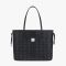 MCM Medium Reversible Liz Shopper Tote in Visetos and Cubic Black