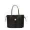 MCM Medium Reversible Liz Shopper Tote in Visetos and Check Graphic Black