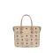 MCM Mini Anya Top Zip Shopper Tote in Visetos Beige