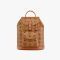MCM Mini Aren Drawstring Backpack in Visetos Brown