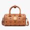 MCM Mini Essential Boston Bag in Visetos Brown