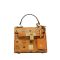 MCM Mini Ketty Satchel in Visetos Brown
