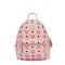 MCM Mini Stark Side Studs Backpack in Visetos Light Pink