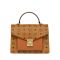 MCM Patricia Pocket Satchel in Visetos Brown