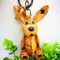 MCM Signature Rabbit Charm in Visetos Brown