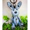 MCM Signature Rabbit Charm in Visetos Washed Blue