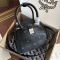 MCM Small Anna Top Handle Bag in Visetos Black