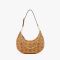 MCM Small Aren Crescent Hobo in Visetos Brown