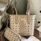 MCM Small Liz Shopper Tote in Visetos Beige