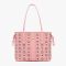 MCM Small Liz Shopper Tote in Visetos Light Pink