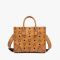 MCM Small Munchen Tote in Visetos Brown
