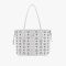 MCM Small Reversible Liz Shopper Tote in Visetos and Cubic White