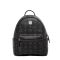 MCM Small Stark Backpack in Visetos Black