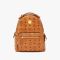 MCM Small Stark Backpack in Signature Visetos Brown