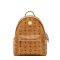 MCM Small Stark Side Studs Backpack in Visetos Brown