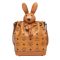 MCM Zoo Rabbit Drawstring Bag in Visetos Brown